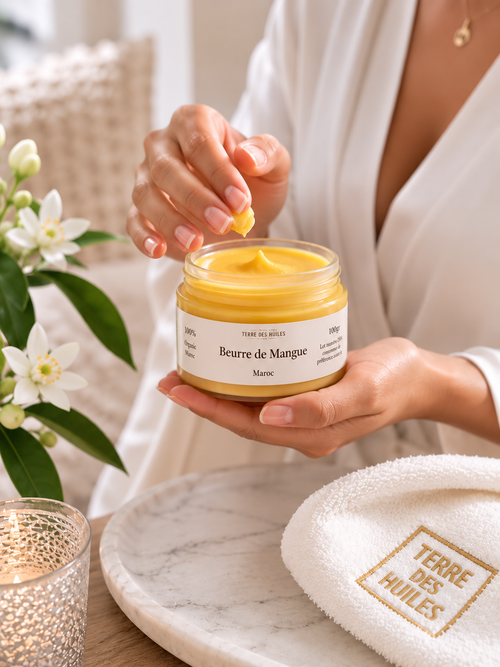 Beurre de Mangue 100% organic Maroc Terre des Huiles — texture fondante