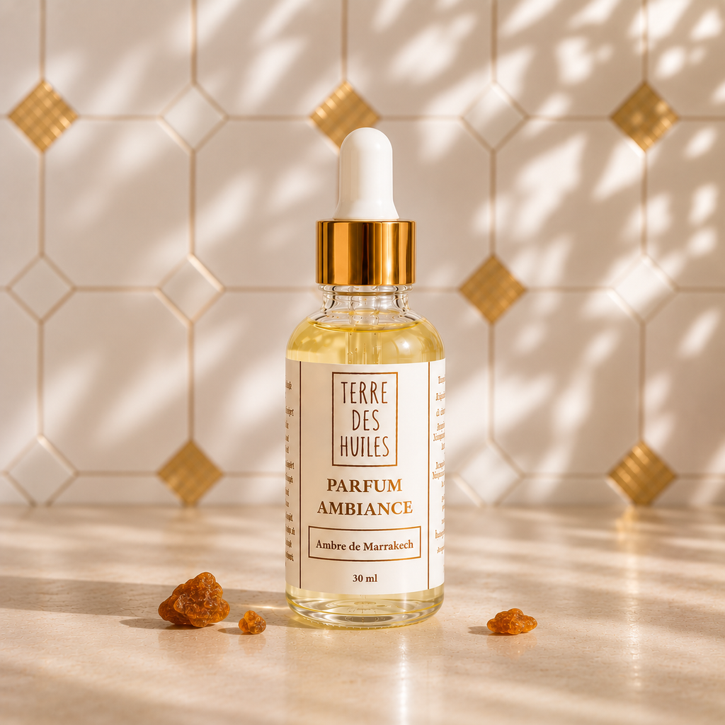 Parfum Précieux Rose Ouarzazate — concentré diffuseur Terre des Huiles