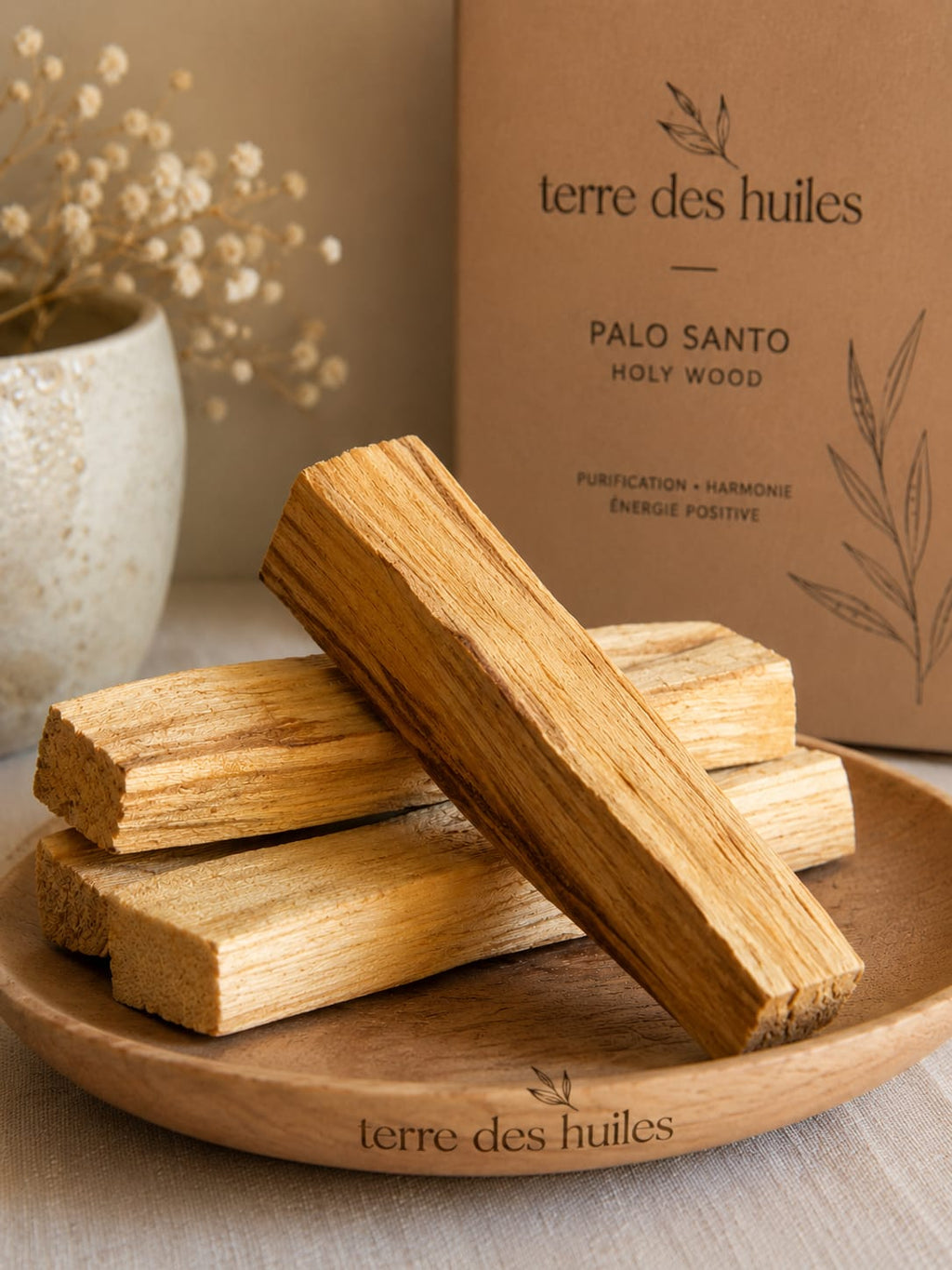 Palo Santo bois sacré purification Maison Terre des Huiles Maroc