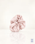 Chouchou rose poudré Terre Des Huiles, gamme soie