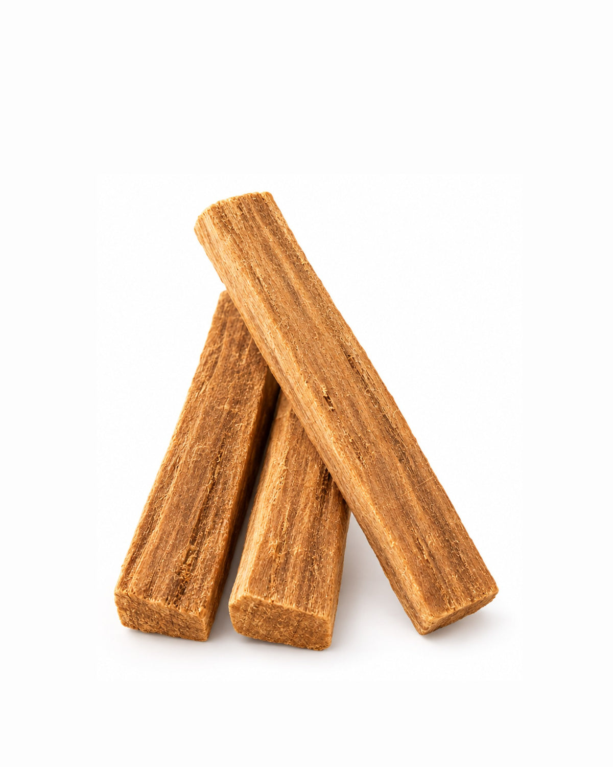 Bâtons de palo santo, bois naturel, Terre Des Huiles, sur fond blanc